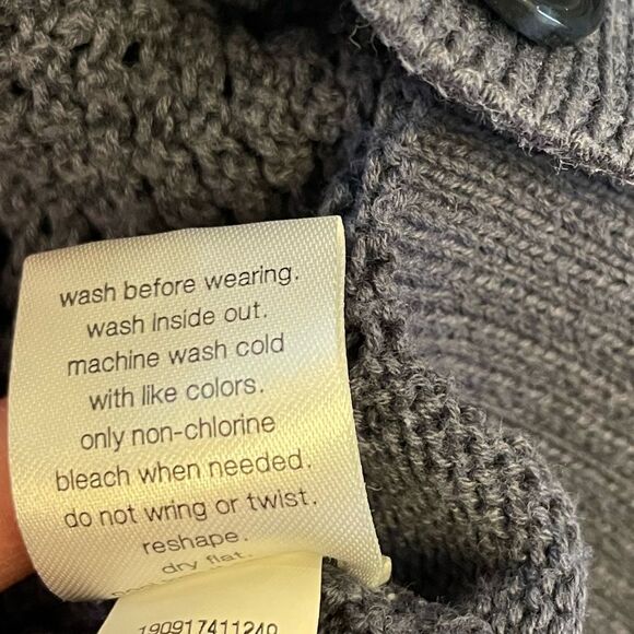 EUC Elizabeth & James Slate Blue Women’s Crochet Cardigan Sz. M - Picture 3 of 5